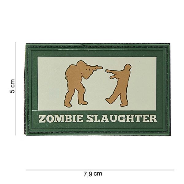 Embleem 3D PVC Zombie slaughter rechthoek #10046