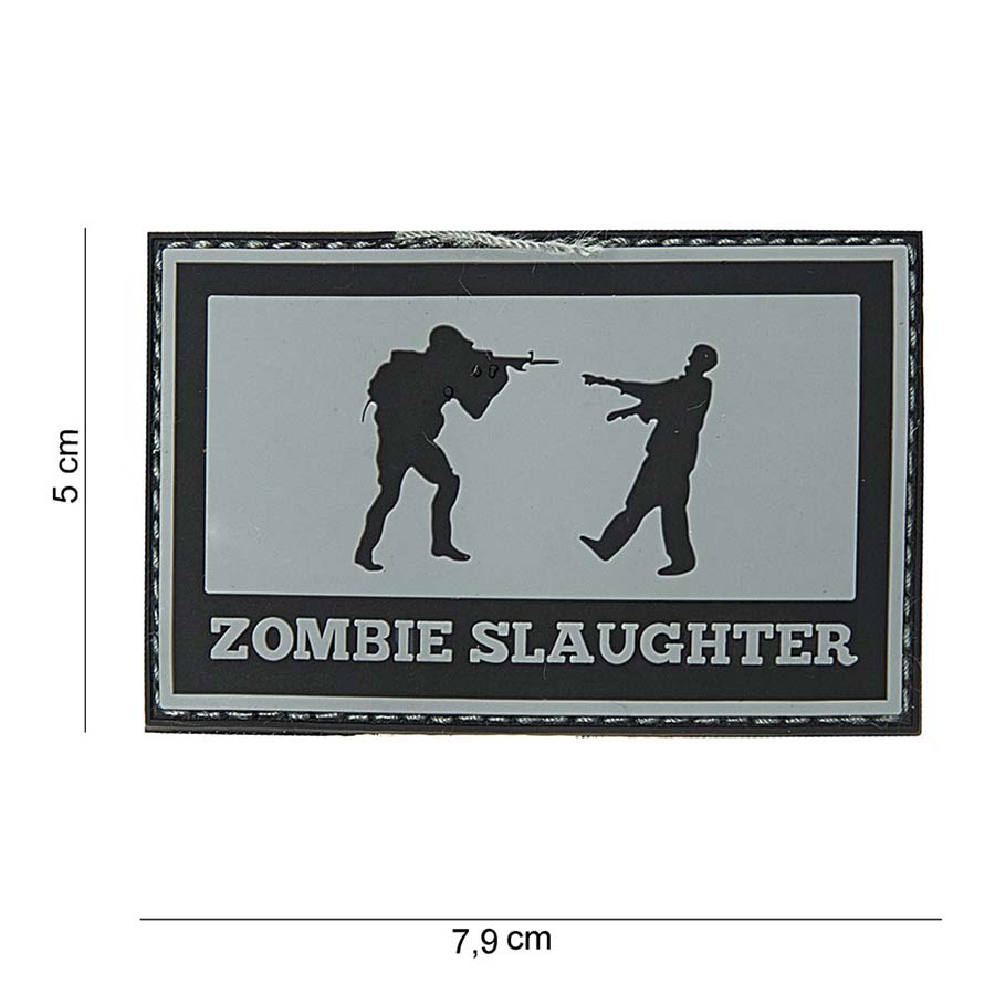 Embleem 3D PVC Zombie slaughter rechthoek #10048