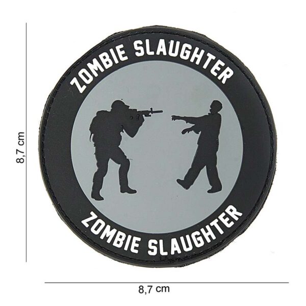 Embleem 3D PVC Zombie slaughter rond #10075