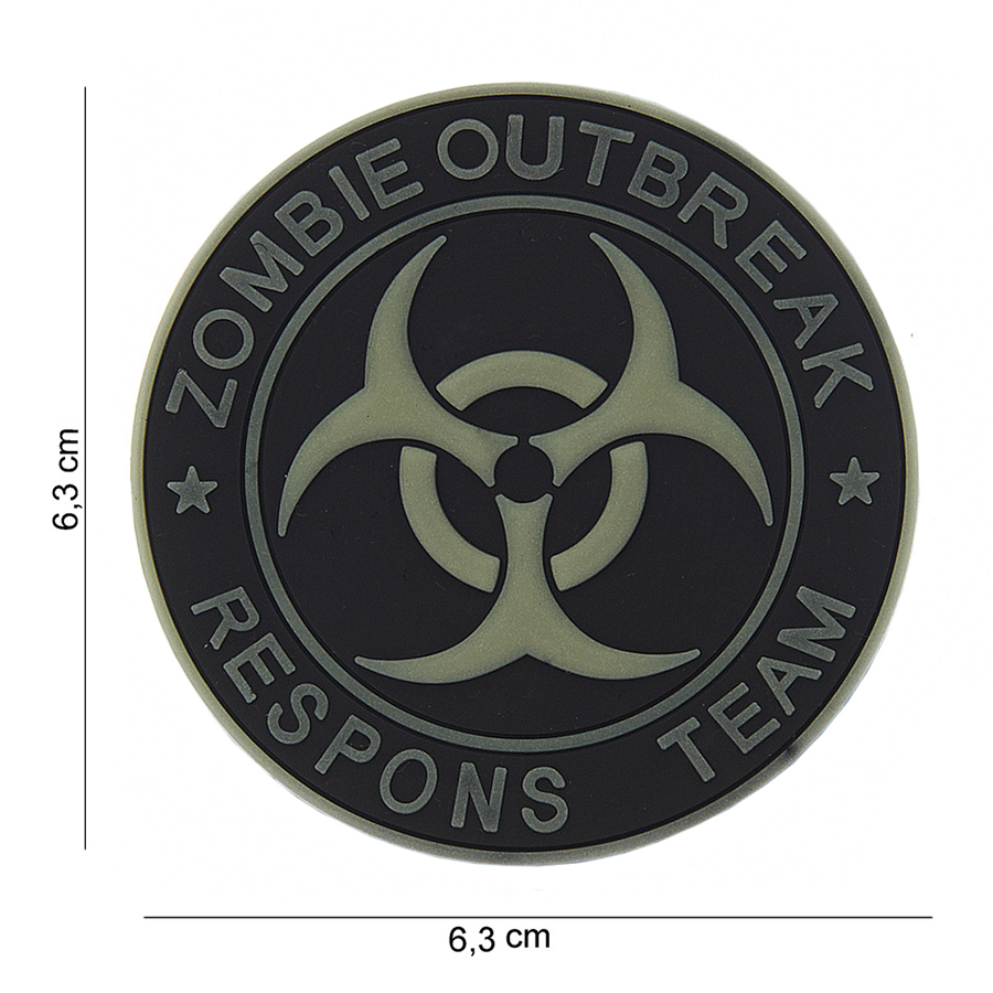 Embleem 3D PVC *2 Zombie outbreak respons team #13005