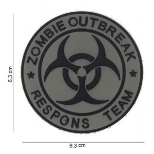 Embleem 3D PVC *4 Zombie outbreak respons team #13008