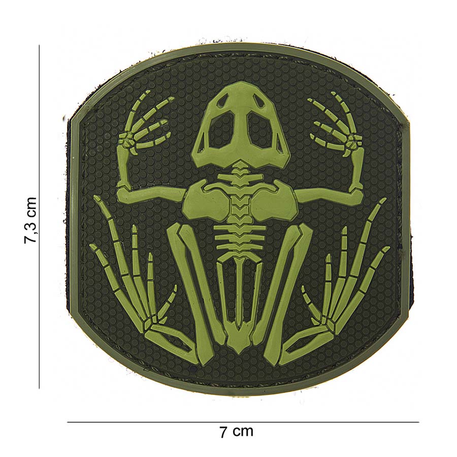Embleem 3D PVC *3 Frog skeleton #14005
