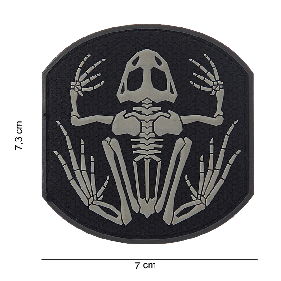 Embleem 3D PVC *1 Frog skeleton #14006
