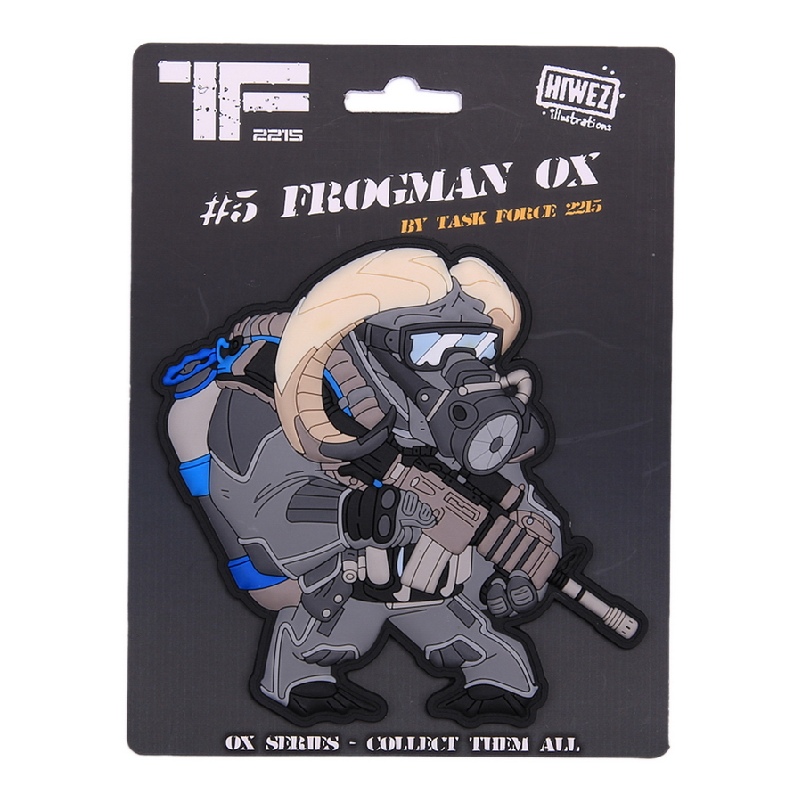 TF-2215 Embleem 3D PVC Frogman Ox Nr.5 #23015 TF-2215 Embleem 3D PVC Frogman Ox Nr.5 #23015