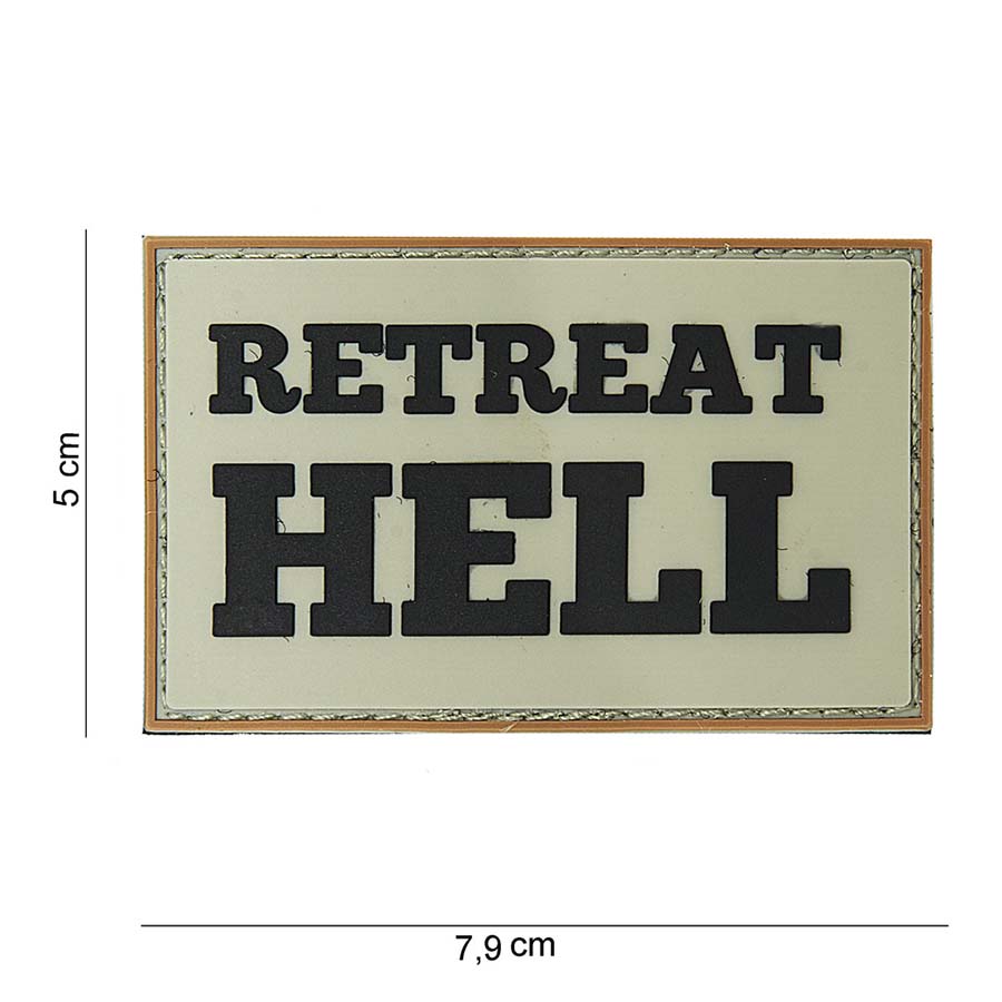 Embleem 3D PVC Retreat Hell #10059