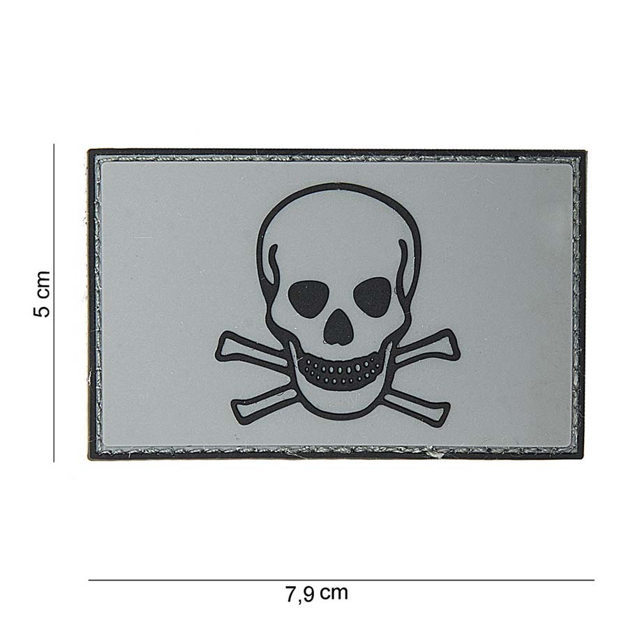 Embleem 3D PVC Skull and Bones #10069