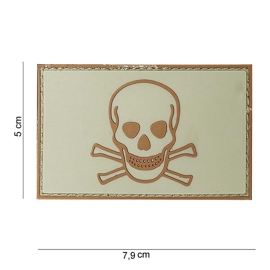 Embleem 3D PVC Skull and Bones #10071