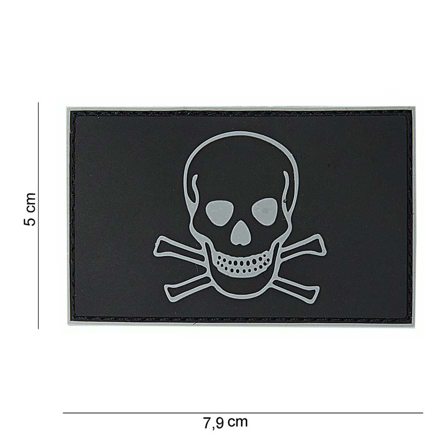 Embleem 3D PVC Skull and Bones #10072