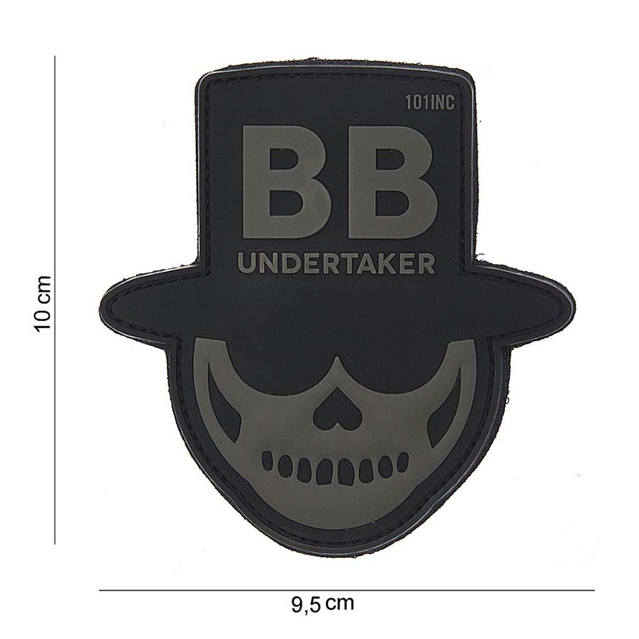 Embleem 3D PVC BB undertaker zwart #10104