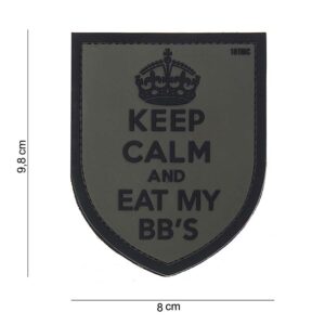 Embleem 3D PVC Keep calm grijs #10111