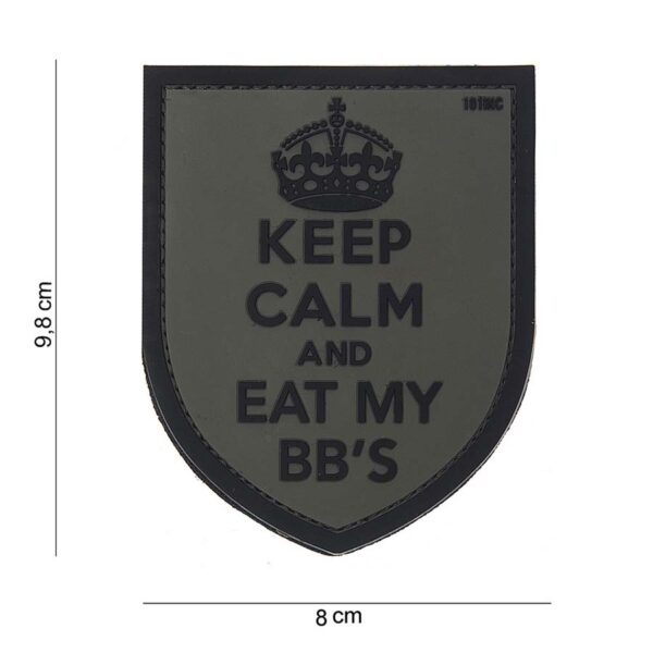 Embleem 3D PVC Keep calm grijs #10111