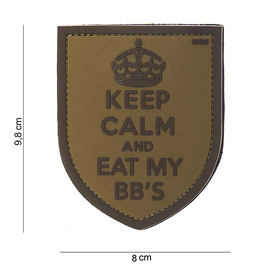 Embleem 3D PVC Keep calm bruin #10110