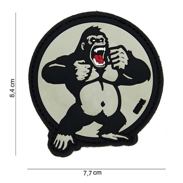 Embleem 3D PVC King Kong wit #14025