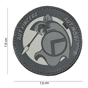 Embleem 3D PVC Spartan aut grijs #14048