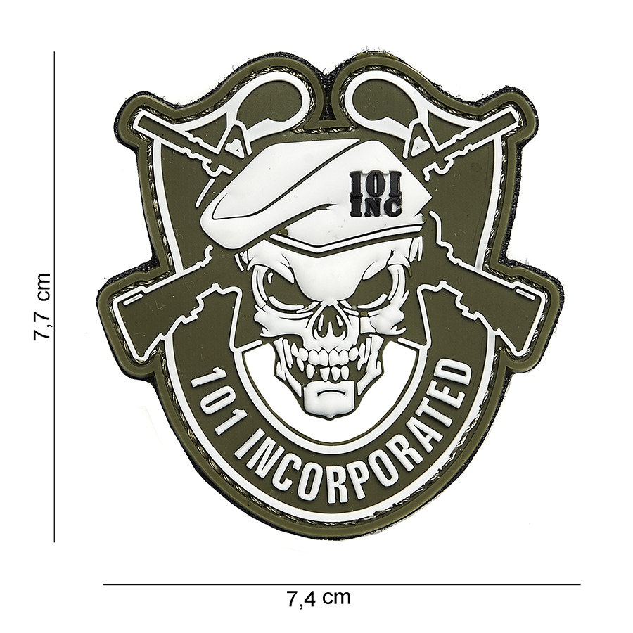 Embleem 3D PVC 101 Incorporated groen #15039