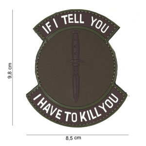 Embleem 3D PVC If I tell you bruin/groen #16094