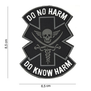 Embleem 3D PVC Do no harm zwart #16097