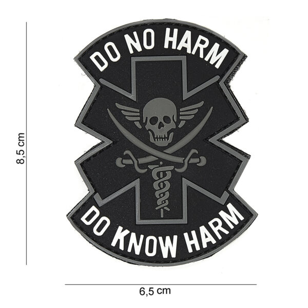 Embleem 3D PVC Do no harm zwart #16097