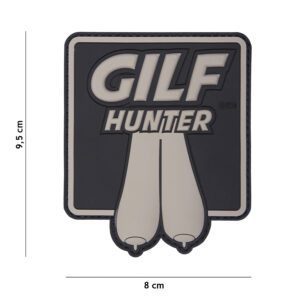 Embleem 3D PVC Gilf Hunter zwart groot #19020