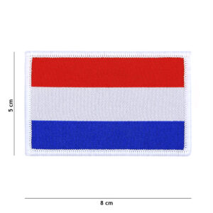 Embleem stof fijn geweven vlag Nederland #7129