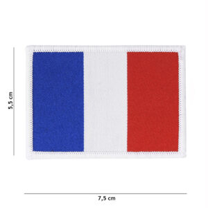 Embleem stof fijn geweven vlag Frankrijk #7125