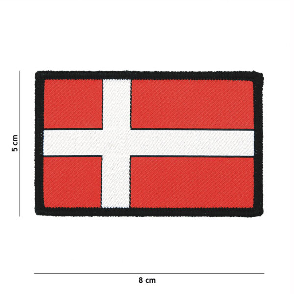 Embleem stof fijn geweven vlag Denemarken #7134