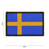 Embleem stof fijn geweven vlag Zweden #7135