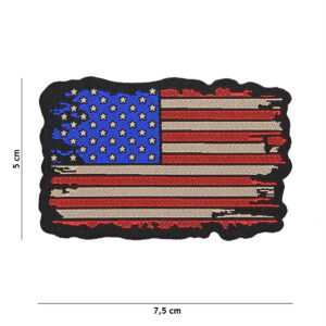Embleem stof fijn geweven vlag USA vintage #7136