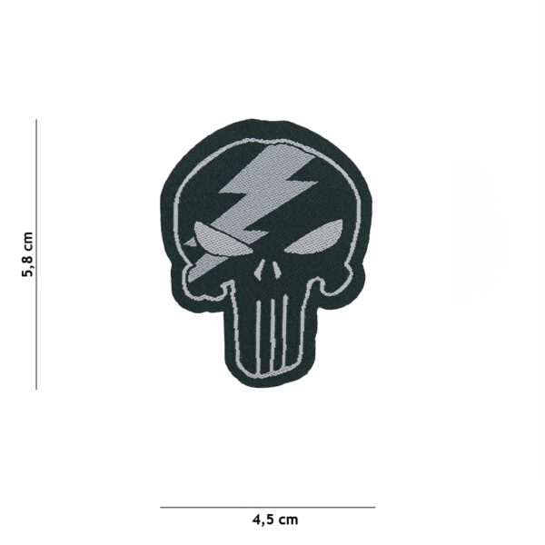 Embleem stof fijn geweven Punisher thunder (klein) #7137