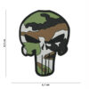 Embleem stof fijn geweven Punisher Woodland #7143