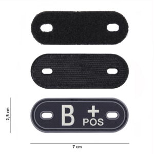 Dog tag PVC Bloedgroep B+ positief