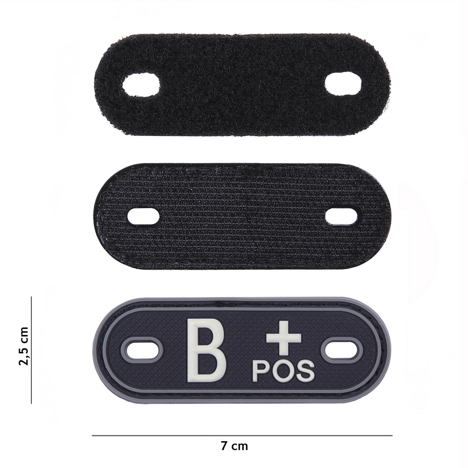 Dog tag PVC Bloedgroep B+ positief Dog tag PVC Bloedgroep B+ positief