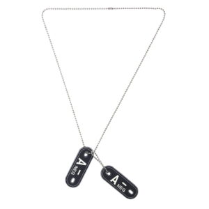 Dog tag PVC Bloedgroep A- negatief