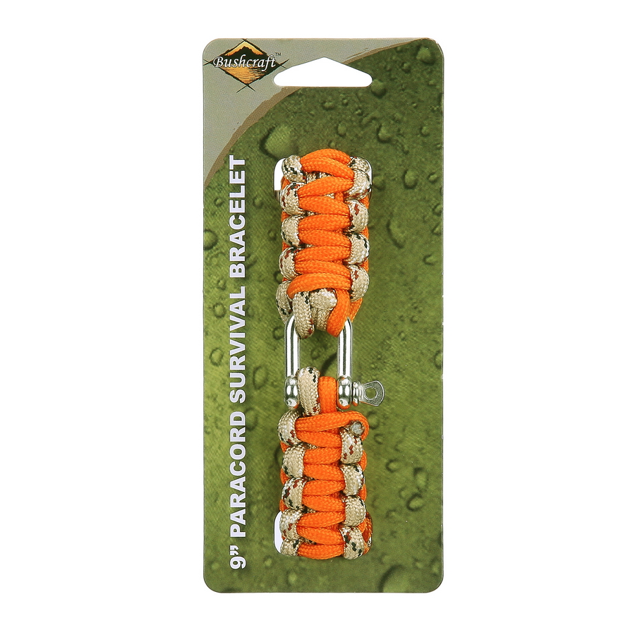 BCB Paracord iron buckle 9 inch oranje CM074OR BCB Paracord iron buckle 9 inch oranje CM074OR