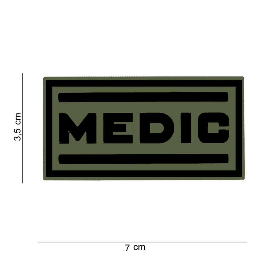 Embleem 3D PVC Medic groen #12037