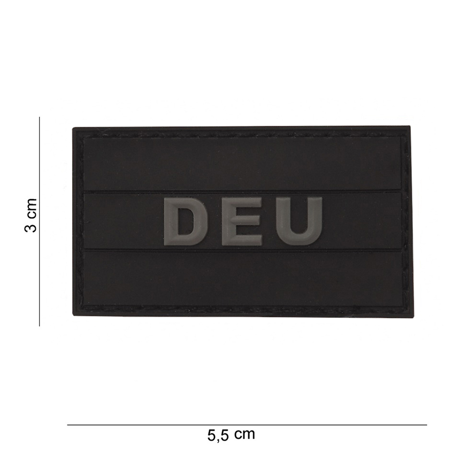 Embleem 3D PVC Duitsland klein (zwart) #12019
