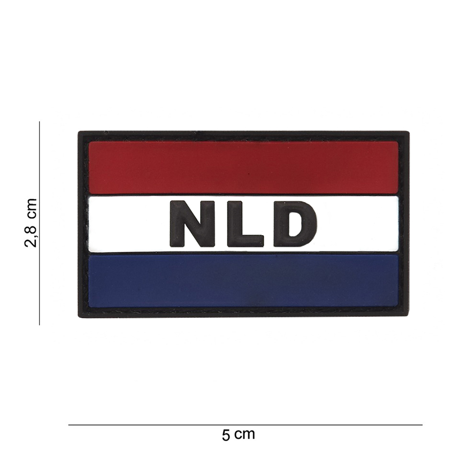 Embleem 3D PVC NLD rood/wit/blauw klein #12022