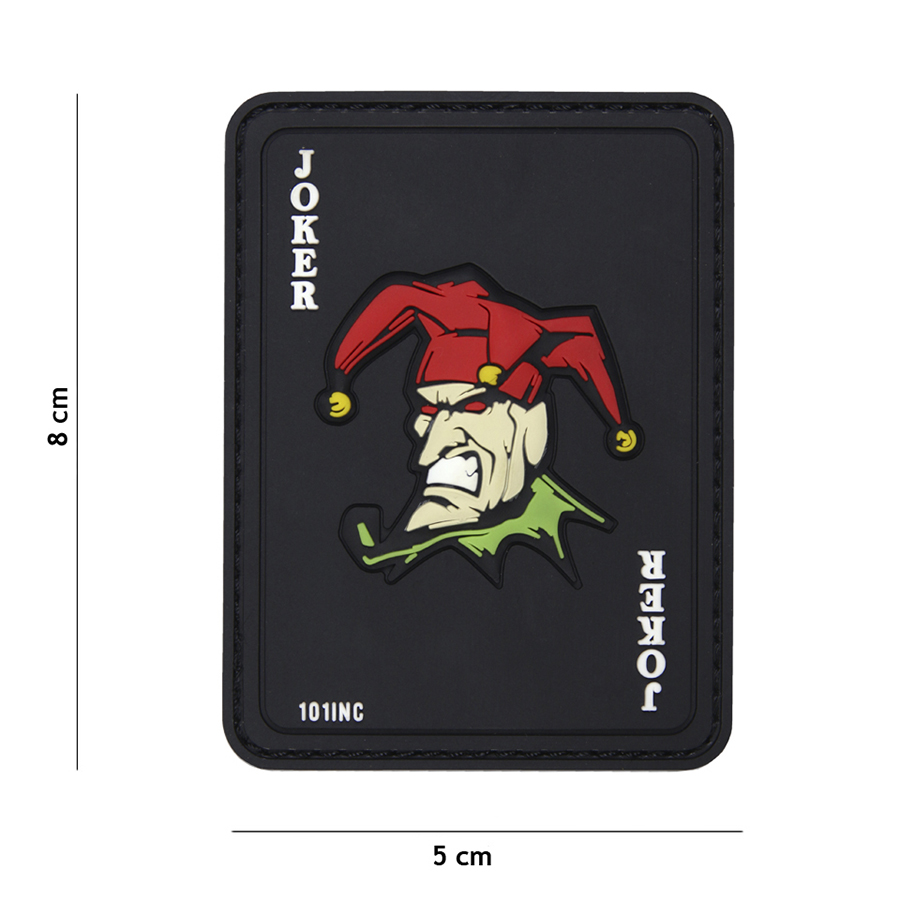 Embleem 3D PVC Joker zwart #18083