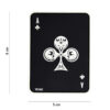 Embleem 3D PVC klaver aas zwart #18087