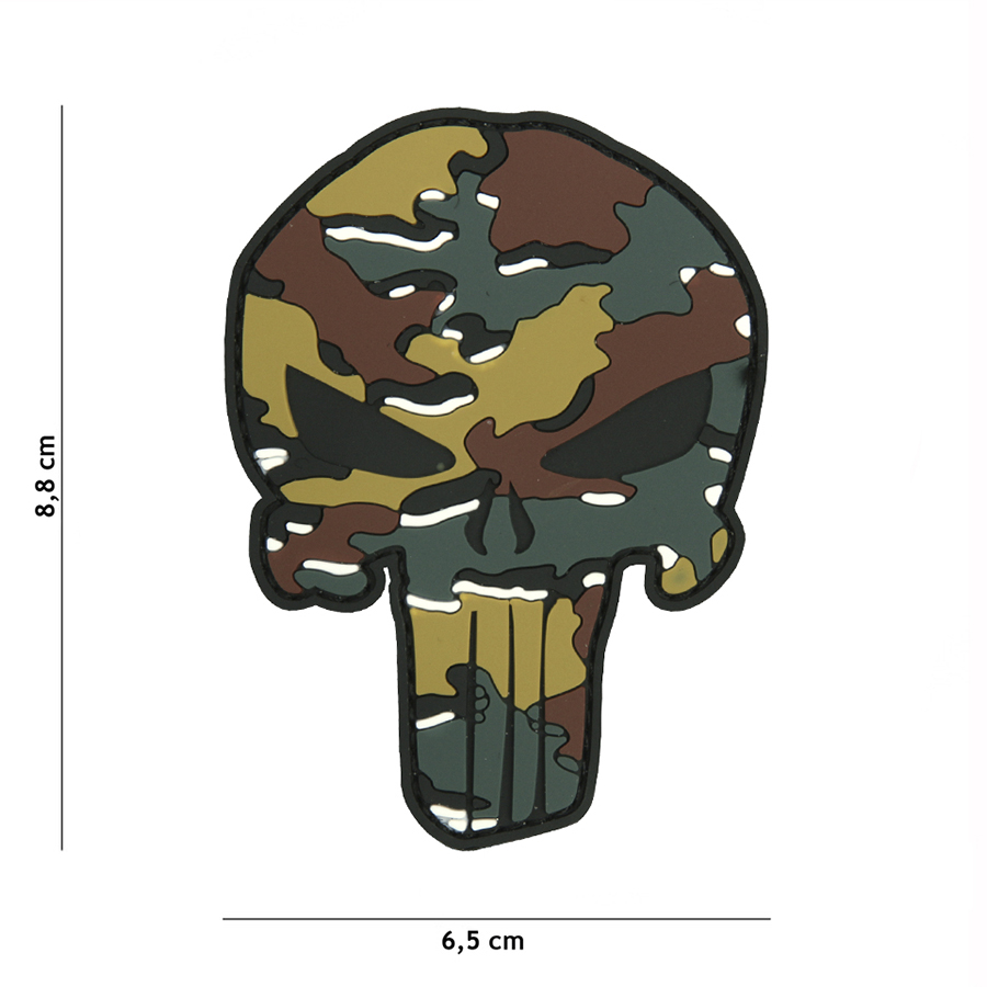 Embleem 3D PVC Punisher Belgisch camo #9058