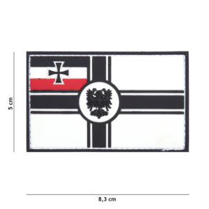 Embleem 3D PVC Duitse Empire vlag wit #11110
