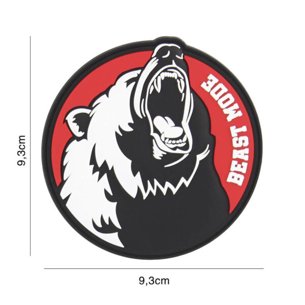 Embleem 3D PVC Beast mode rood #9103