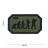 Embleem 3D PVC Airsoft evolution groen/zwart #14070