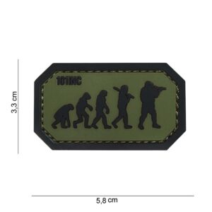 Embleem 3D PVC Airsoft evolution groen/zwart #14070