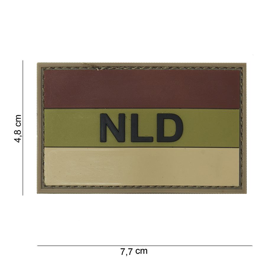 Embleem 3D PVC NLD bruin/ecru #13044