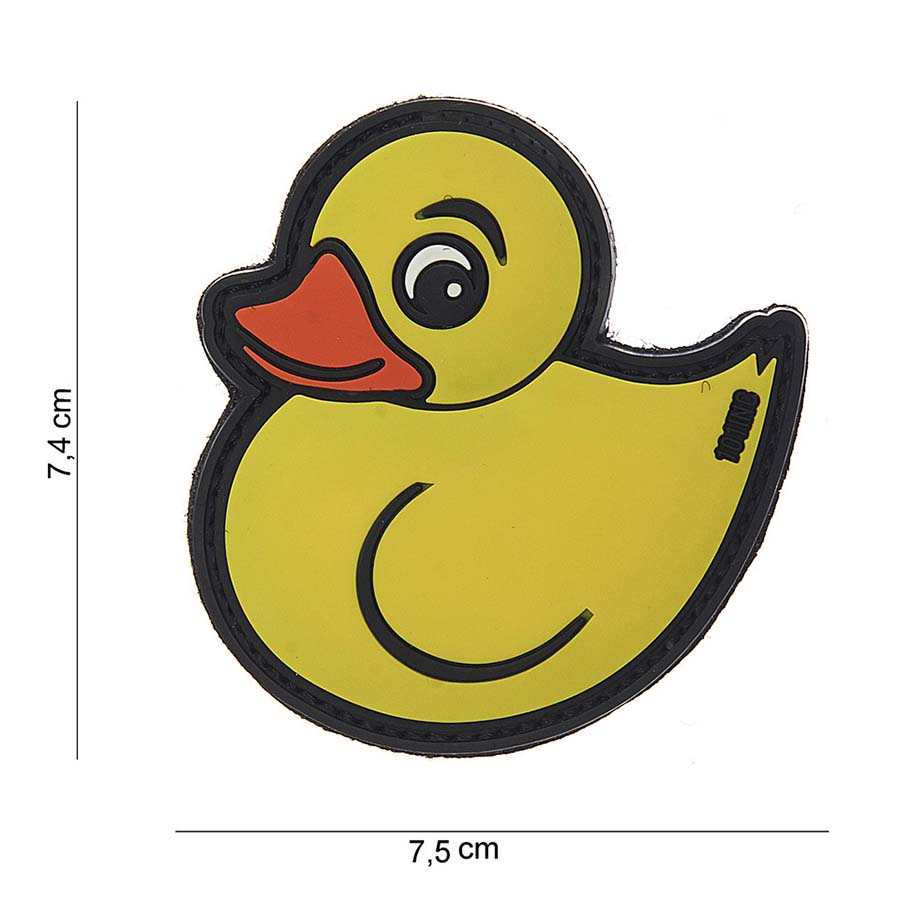 Embleem 3D PVC Rubber Duck geel #10051