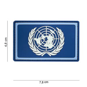 Embleem 3D PVC Verenigde Naties blauw #16088