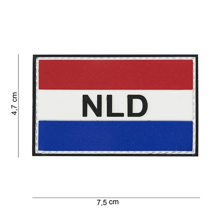 Embleem 3D PVC NLD rood/wit/blauw groot #16010