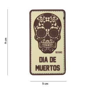 Embleem 3D PVC Dia de Muertos beige #16013