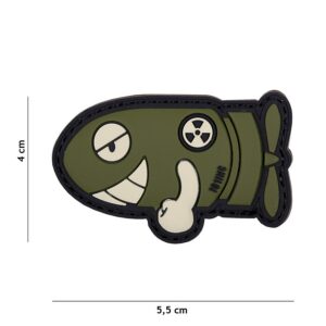Embleem 3D PVC Funny torpedo groen #17051